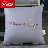 北极绒（Bejirog）纯棉抱枕被子二合一100%全棉刺绣两用被子办公室午睡枕汽车靠垫礼 全棉羽毛款- 灰色 45x45cm展开120x160cm