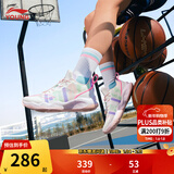 李宁童鞋儿童篮球鞋男女大童音速8透气减震支撑运动鞋YKBS046 标准白-2 40