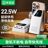 毕亚兹 3C认证充电宝10000毫安22.5W快充 可上飞机苹果20W快充移动电源 适用华为苹果17小米手机 YD63