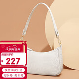 高尔夫（GOLF）单肩包女牛皮女士包包腋下包包女包复古法棍包手提包女生日礼物
