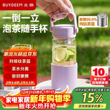 北鼎（Buydeem）泡茶随手杯 茶水分离高颜值水杯家用耐高温玻璃户外便携杯 钛茶篮