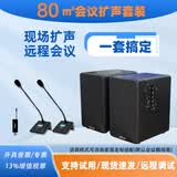 Gmtd 金迈中小型会议室音响麦克风套装USB无线话筒专业音响功放设备视频会议麦克风音响组合30-200㎡ 80平米CL03音响+一拖二s302（2支麦）