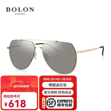 暴龙太阳镜 时尚飞行员眼镜户外蛤蟆镜 偏光开车驾驶墨镜男礼物BL8011 D61镜框金色/镜片金色反光