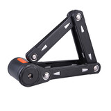 玥玛WZ401自行车锁山地车单车锁防盗折叠锁自行车配件 黑色