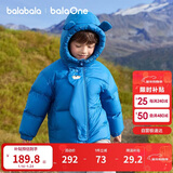 巴拉巴拉balaOne儿童羽绒服男童女童冬连帽外套保暖2025三防209425107205