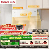 林内（Rinnai）油烟机白色高颜值侧吸式家用24m³风量大吸力挥手智控自清洁NH10JD(W)