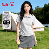 班尼路（Baleno）收褶polo短袖t恤女2026夏新款时尚休闲亲肤舒适透气正肩显瘦上衣