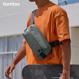 tomtoc胸包男士斜挎包单肩包休闲防水机能时尚Switch收纳包T21S1 Pro款 板岩灰 3L