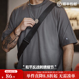 马登工装 美式休闲7A抗菌速干短袖T恤运动透气廓形反战打底衫男夏 陨石灰 XL