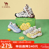 骆驼（CAMEL）【迪丽热巴同款】柠萌丑萌鞋女休闲鞋 L25A202062 米白/黑  39