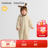 巴拉巴拉童装婴儿连体衣秋冬宝宝外出抱衣哈衣爬服珊瑚绒男童女童婴童衣服