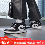 耐克NIKE休闲鞋男女熊猫AJ 1乔丹JORDAN 1运动鞋DC0774-101黑白38