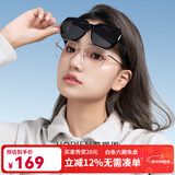 海俪恩偏光墨镜套镜太阳镜女可套近视眼镜开车专用墨镜男防紫外线NT002 P01【亮黑+灰片】
