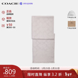 蔻驰（COACH）【品牌直供】男女同款保暖羊毛桑蚕丝围巾 灰色CB700新年礼物