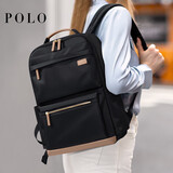 POLO双肩包女大容量通勤书包14/15.6英寸电脑包旅行背包女友生日礼物
