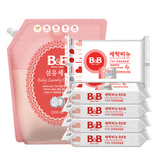 保宁（B&B） 进口婴儿洗衣液洗衣皂肥皂 新生儿衣物清洗1300ml/1500ml/5块皂 1300ml*1袋+200g*5洋槐
