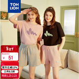 唐狮（TonLion）2025短袖T恤女半袖体恤chic宽松上衣