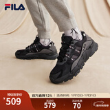 FILA斐乐官方男女鞋休闲鞋TREK满天星复古时尚老爹鞋情侣同款运动鞋 男-黑/南极灰-ABD 43