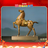 铜师傅 《马到成功》客厅 桌面 铜马摆件 家居工艺品 装饰摆件伴手礼物 马到成功（如意橙）