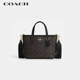 蔻驰（COACH）【品牌直供】女士CITY15小号斜挎托特包胡桃木CW032礼物次日达