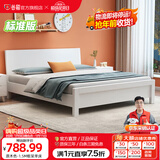 公熊（GXIONG） 公熊家具 床 实木床双人床单人床实木大床床 卧室家具 纯白色床+床垫+床头柜*2 1800*2000框架床