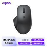雷柏（Rapoo） M50PLUS 无线光学鼠标 轻音按键 4档DPI一键切换续航高达12个月 笔记本电脑办公鼠标 黑色