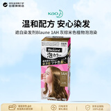 花王（KAO）遮白染发剂Blaune 1AH 灰棕米色植物盖白染发膏泡泡染原装进口