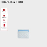 CHARLES&KEITH女士绗缝菱格迷你卡包钱包生日礼物新年礼物送女友CK6-50680926 Sea Salt Blue海盐蓝 6个