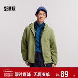 森马夹克男抗静电摇粒绒毛绒外套连帽冬装百搭情侣款109724108202