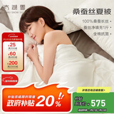 太湖雪 100%桑蚕丝空调被 丝重1斤 全棉抑菌胎套 双人被2*2.3m白