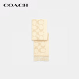 蔻驰（COACH）【品牌直供】男女同款经典流苏绵羊毛围巾裸色CU807情人节礼物