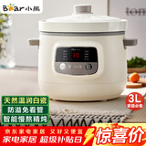 小熊（Bear）电炖锅 电炖盅 煲汤锅 炖汤锅 白瓷炖锅3-4个人用陶瓷全自动煮粥锅 直炖电炖锅 DDG-D30H5 3L
