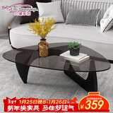 时黛家居异形茶几简约轻奢 小户型客厅阳台极简玻璃创意网红茶几桌