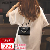 viney牛皮包包女包轻奢凯莉包斜挎手提单肩包生日情人节礼物送女友老婆
