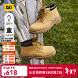 卡特（CAT）大黄靴马丁靴女鞋轻户外休闲牛皮女生中帮鞋P312361N3EDC25 黄色 37