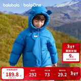 巴拉巴拉balaOne儿童羽绒服男童女童冬连帽外套保暖2025三防209425107205
