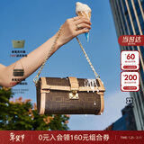 菲安妮（FION）波士顿包锁扣女士包包斜挎包时尚单肩包生日礼物