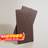 乐歌桌板MP1407实木橡胶木黑胡桃木色带排插款