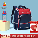 稻草人儿童书包小学生男女孩儿双肩包儿童1-3-6年级轻便背负大容量背包 J款藏青配红色