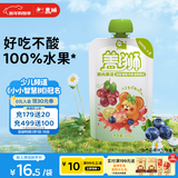 盖狮蓝莓葡萄苹果香蕉果肉果泥儿童零食袋装果汁出游便携装100g