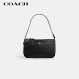 蔻驰（COACH）【品牌直供】女士小号手提手拿腋下麻将包黑色CN382