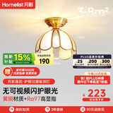 月影护眼过道玄关吸顶灯美式简约大气led入户过道灯黄铜照明中山灯具 7W 8㎡内适用 420lm 三色调光