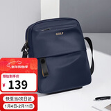 高尔夫GOLF单肩包男士休闲斜挎包男大容量牛津布防泼水轻便手机包学生随身小挎包运动男包5I797449J深黛蓝