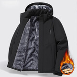 金洋船（JingYangChuan）冲锋衣棉服防水防风户外男款防寒保暖加绒加厚工作厚外套棉衣袄子 A19冲锋衣【加绒加厚】黑色 4XL 约140-160斤可穿