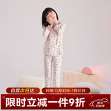 俞兆林（YUZHAOLIN）儿童保暖内衣秋冬新款100%棉秋衣秋裤打底套装玫瑰兔子 100