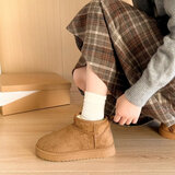 大东女士2024新款踩屎感大码孕妇妈妈棉鞋冬季加绒棉鞋一脚蹬保暖防滑棉鞋 卡其色 38