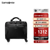 新秀丽（Samsonite）行李箱16英寸拉杆箱商务软箱前开口旅行机长箱BP0黑色登机箱