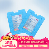 佑酷品胜生物蓝冰冰盒可循环使用冰砖车载母乳保温箱冷藏冰板850毫升2只装