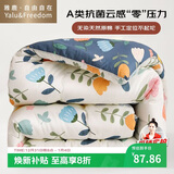 雅鹿·自由自在A类抗菌纤维被子被芯秋冬天季单双人加厚棉被6斤200x230cm 繁花