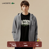 LACOSTE法国鳄鱼男装秋冬新款潮流运动连帽开衫卫衣外套|SH8882 1VQ/灰色 M 04